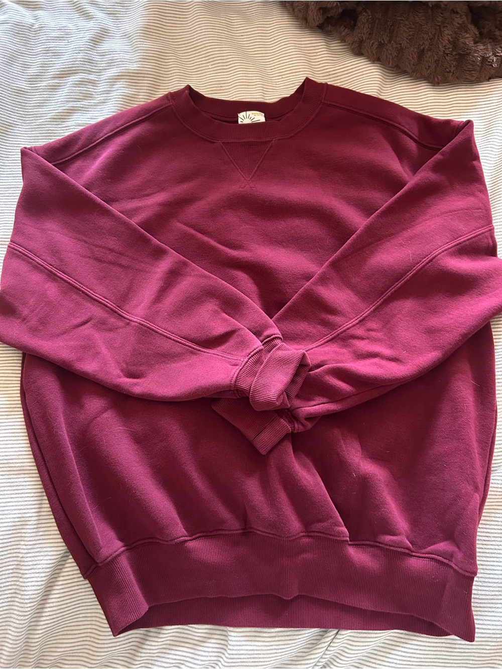 aerie burgundy crewneck